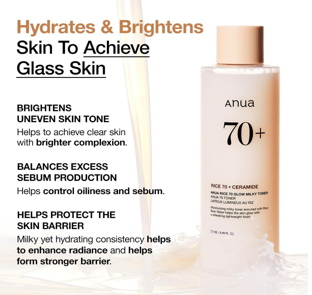 ANUA Rice 70 Glow Milky Toner 250ml