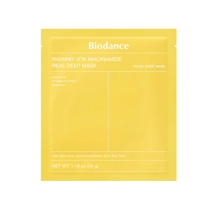 BIODANCE Radiant Vita Niacinamide Real Deep Mask 4x34g