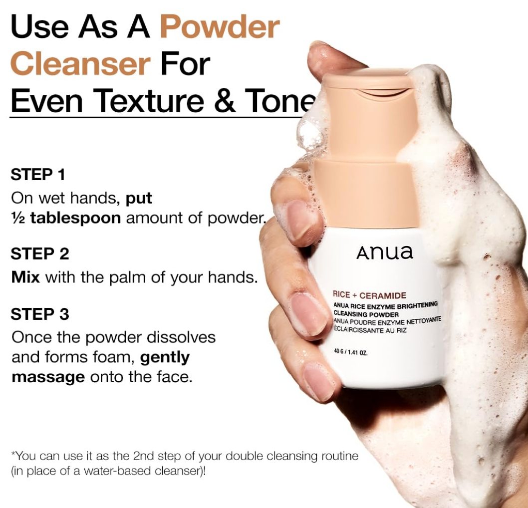 ANUA Rice Enzyme Brightening Cleansing Powder 40g